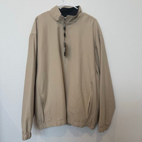 Pebble Beach Performance Pullover Jacket Mens XXL Beige Golf Water Resistant‎ - Picture 1 of 11